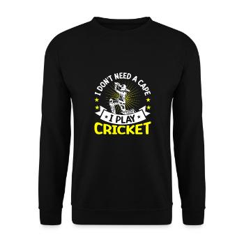 Ich Brauche Keinen Umhang, Ich Spiele - Unisex Pullover - Schwarz - Vorne - Alina (178cm) & Michal (187cm)