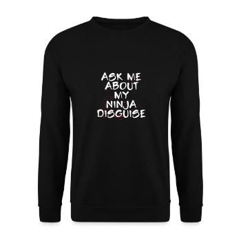 Posez-moi des questions sur mon ninja - Sweat-shirt Unisexe - noir - Devant - Alina (178cm) & Michal (187cm)