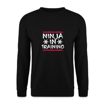 Ninja in training - Unisex Sweatshirt - black - Front - Alina (178cm) & Michal (187cm)