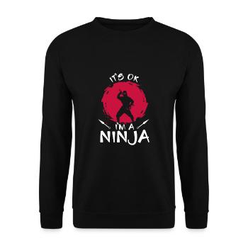 C’est bon, je suis un ninja - Sweat-shirt Unisexe - noir - Devant - Alina (178cm) & Michal (187cm)