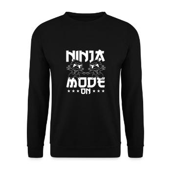 Mode deux ninjas activé - Sweat-shirt Unisexe - noir - Devant - Alina (178cm) & Michal (187cm)
