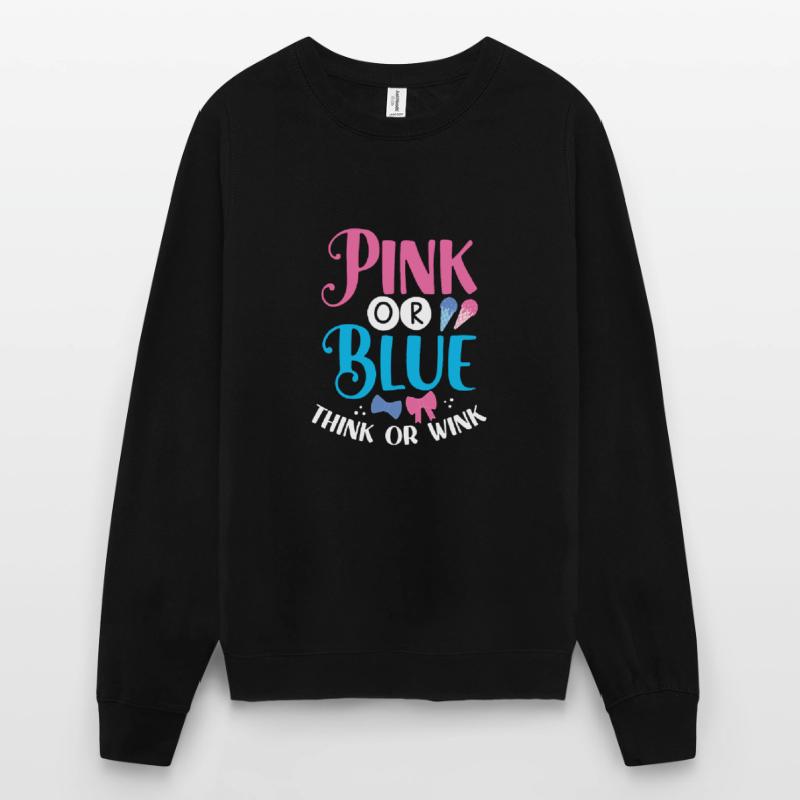 Rosa Oder Blau Denken Oder Zwinkern Unisex Pullover