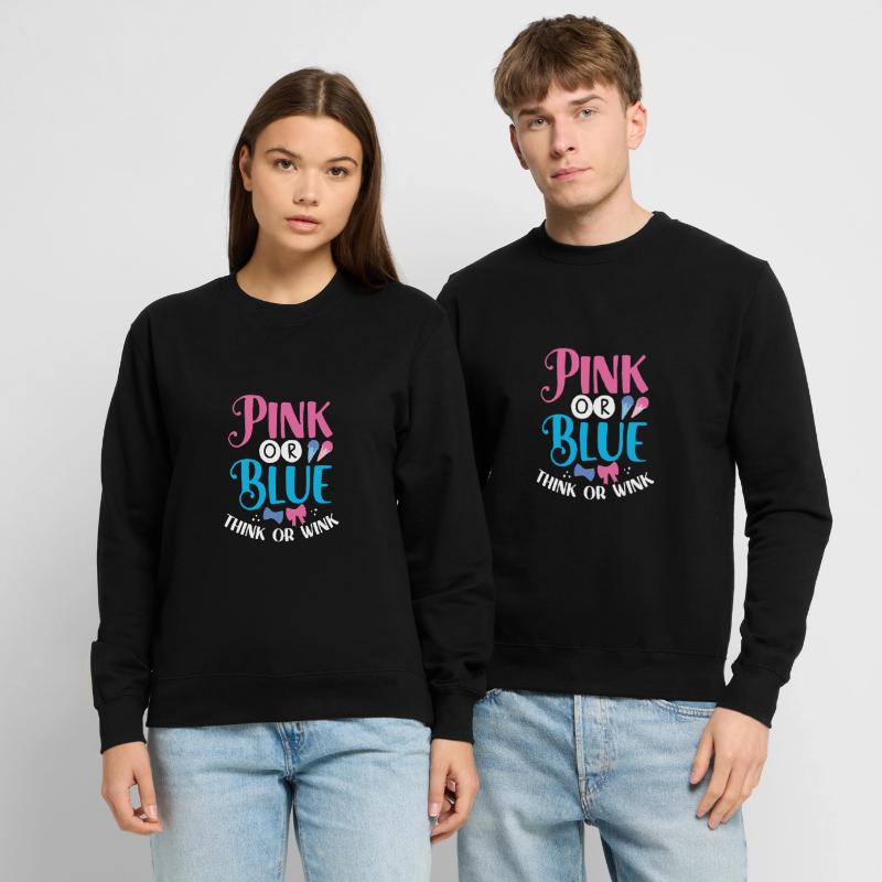 Rosa Oder Blau Denken Oder Zwinkern Unisex Pullover