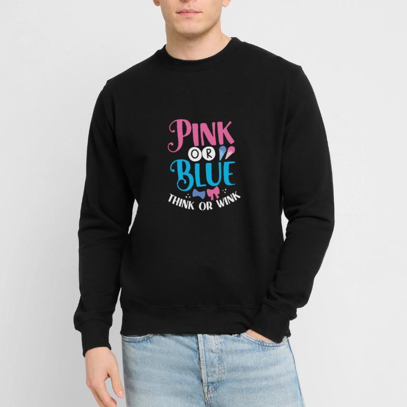Rosa Oder Blau Denken Oder Zwinkern Unisex Pullover