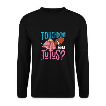 Touchdown Oder Tutus - Unisex Pullover - Schwarz - Vorne - Alina (178cm) & Michal (187cm)
