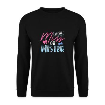 Petite Miss ou Monsieur - Sweat-shirt Unisexe - noir - Devant - Alina (178cm) & Michal (187cm)