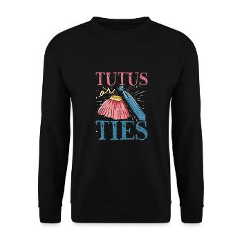 Tutus or ties - Unisex Sweatshirt - black - Front - Alina (178cm) & Michal (187cm)