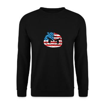 Usa ninja flag - Unisex Sweatshirt - black - Front - Alina (178cm) & Michal (187cm)