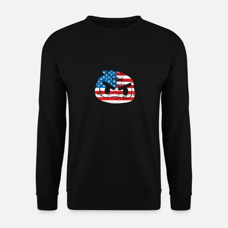 Drapeau ninja des États-Unis - Sweat-shirt Unisexe - noir