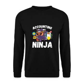 Accounting Ninja - Unisex Sweatshirt - black - Front - Alina (178cm) & Michal (187cm)