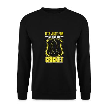 Es Ist Nur Für Mich Und Mein Cricket - Unisex Pullover - Schwarz - Vorne - Alina (178cm) & Michal (187cm)