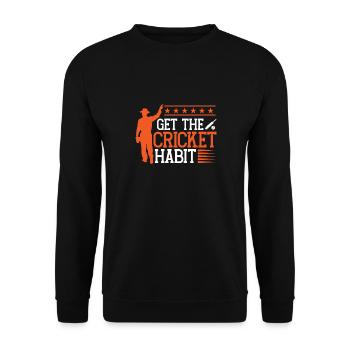 Gewöhnen Sie Sich An Cricket - Unisex Pullover - Schwarz - Vorne - Alina (178cm) & Michal (187cm)