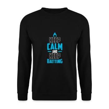Schlage Weiter Cricket - Unisex Pullover - Schwarz - Vorne - Alina (178cm) & Michal (187cm)