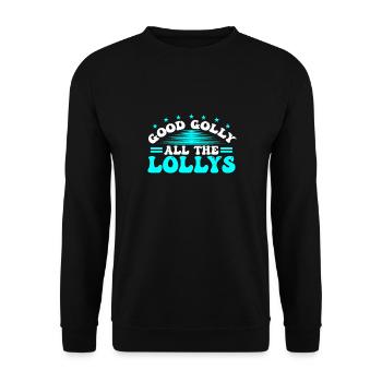 Guter Golly Alle Lollys - Unisex Pullover - Schwarz - Vorne - Alina (178cm) & Michal (187cm)