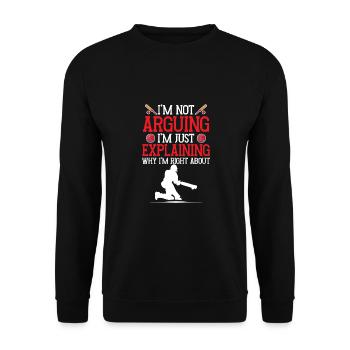 Je ne discute pas, je ne fais qu’expliquer - Sweat-shirt Unisexe - noir - Devant - Alina (178cm) & Michal (187cm)