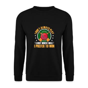 Quand je joue, je préfère aller à - Sweat-shirt Unisexe - noir - Devant - Alina (178cm) & Michal (187cm)