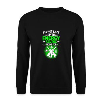 Energiesparmodus Für Cricket - Unisex Pullover - Schwarz - Vorne - Alina (178cm) & Michal (187cm)