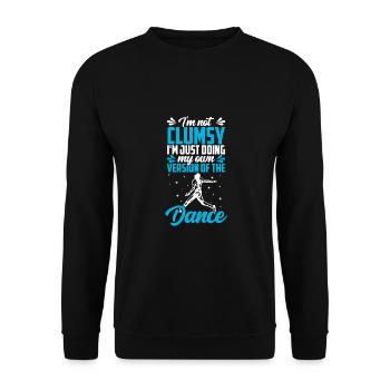 Ich Bin Nicht Tollpatschig, Ich Bin Ein - Unisex Pullover - Schwarz - Vorne - Alina (178cm) & Michal (187cm)