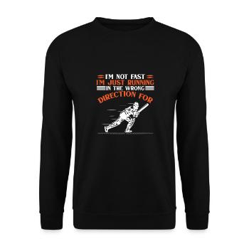 Ich Bin Nicht Schnell, Ich Renne Nur - Unisex Pullover - Schwarz - Vorne - Alina (178cm) & Michal (187cm)