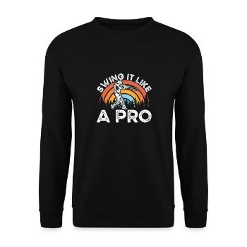 Swing it like a pro - Unisex Sweatshirt - black - Front - Alina (178cm) & Michal (187cm)