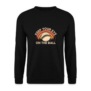 Keep an eye on the cricket ball - Unisex Sweatshirt - black - Front - Alina (178cm) & Michal (187cm)