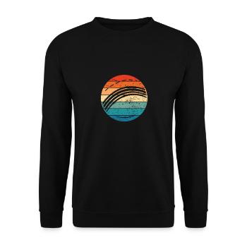 Bunter Cricketball - Unisex Pullover - Schwarz - Vorne - Alina (178cm) & Michal (187cm)