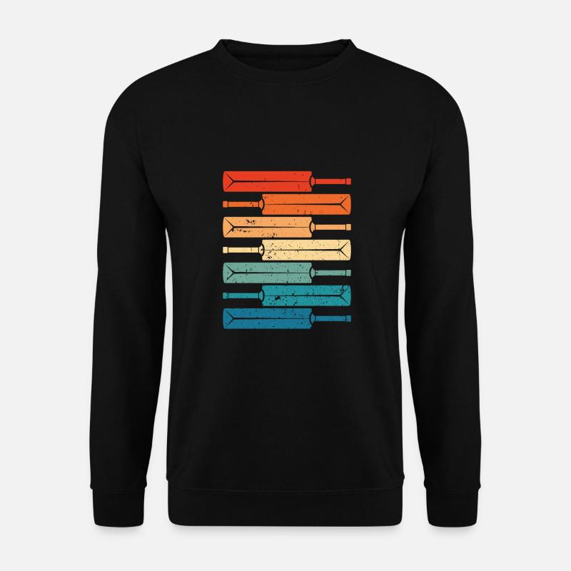 Bunte Cricketschläger - Unisex Pullover - Schwarz