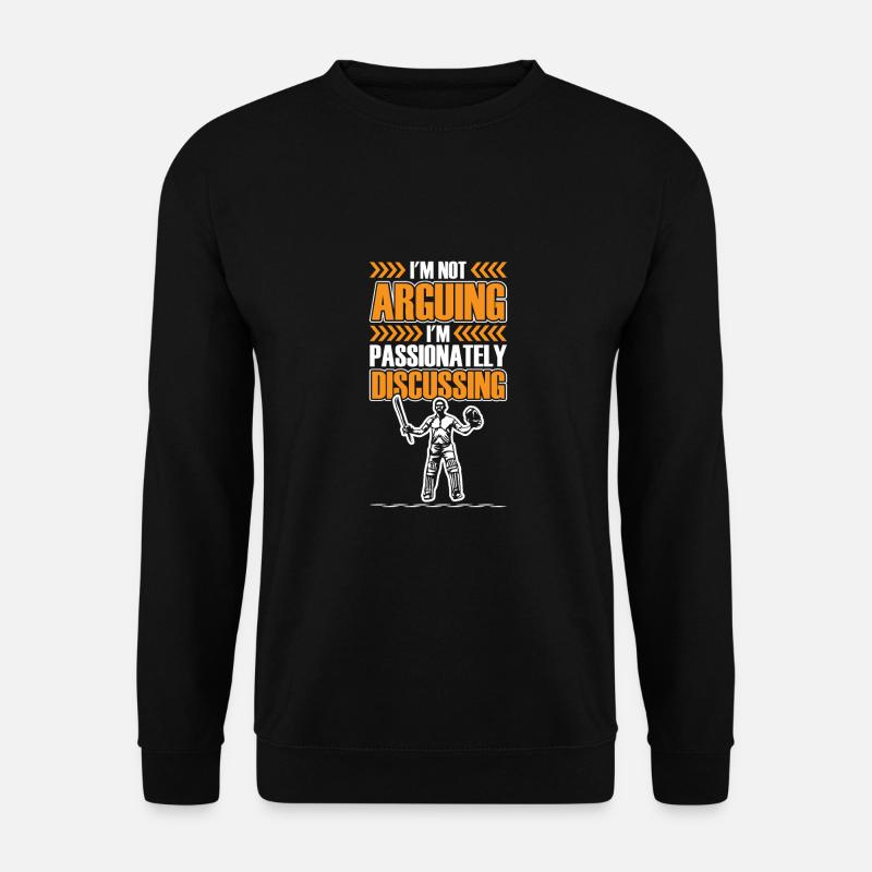 I discuss in cricket - Unisex Sweatshirt - black