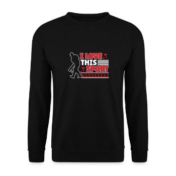 J’adore ce sport - Sweat-shirt Unisexe - noir - Devant - Alina (178cm) & Michal (187cm)