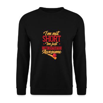 Ich Bin Nicht Kurz - Unisex Pullover - Schwarz - Vorne - Alina (178cm) & Michal (187cm)