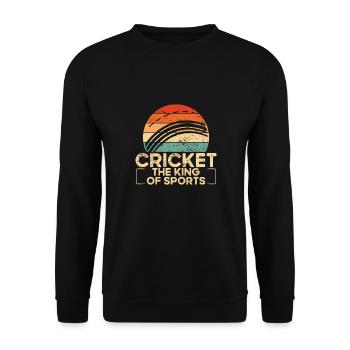 Cricket, the king of sport - Unisex Sweatshirt - black - Front - Alina (178cm) & Michal (187cm)