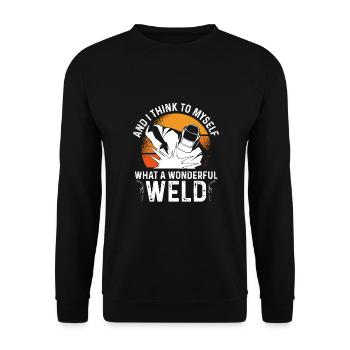 La soudure est merveilleuse - Sweat-shirt Unisexe - noir - Devant - Alina (178cm) & Michal (187cm)