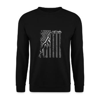Personnel de soudage Patriotic USA - Sweat-shirt Unisexe - noir - Devant - Alina (178cm) & Michal (187cm)