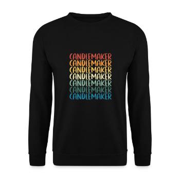 Colorful candle making retro - Unisex Sweatshirt - black - Front - Alina (178cm) & Michal (187cm)