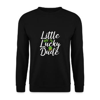 Little Happy Guy - Unisex Sweatshirt - black - Front - Alina (178cm) & Michal (187cm)
