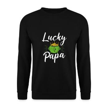 Happy Daddy - Unisex Sweatshirt - black - Front - Alina (178cm) & Michal (187cm)