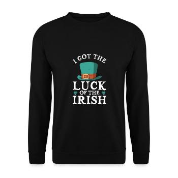 I have the luck of the Irish - Unisex Sweatshirt - black - Front - Alina (178cm) & Michal (187cm)