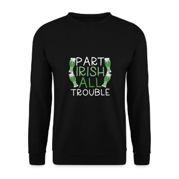 Part Irish All Problems - Unisex Sweatshirt - black - Front - Alina (178cm) & Michal (187cm)