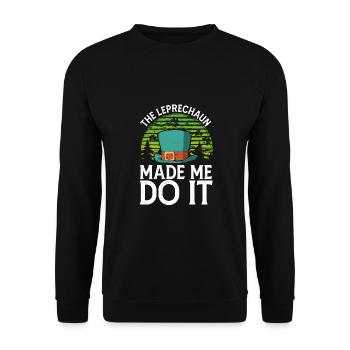 The leprechaun made me do it - Unisex Sweatshirt - black - Front - Alina (178cm) & Michal (187cm)