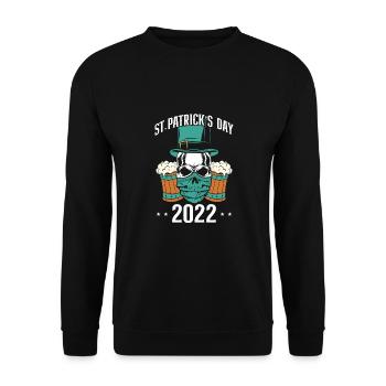 St. Patrick's Day 2022 - Unisex Sweatshirt - black - Front - Alina (178cm) & Michal (187cm)