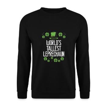 Biggest leprechaun in the world - Unisex Sweatshirt - black - Front - Alina (178cm) & Michal (187cm)