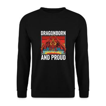 Sang et fierté du dragon - Sweat-shirt Unisexe - noir - Devant - Alina (178cm) & Michal (187cm)