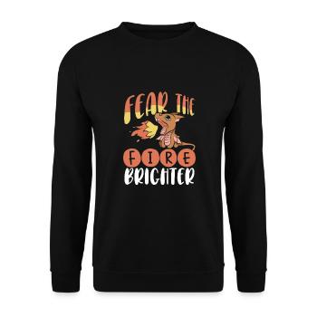 Craignez le feu du dragon plus brillant - Sweat-shirt Unisexe - noir - Devant - Alina (178cm) & Michal (187cm)