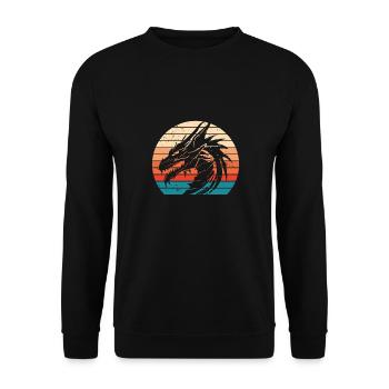 Dragon Coucher de soleil - Sweat-shirt Unisexe - noir - Devant - Alina (178cm) & Michal (187cm)
