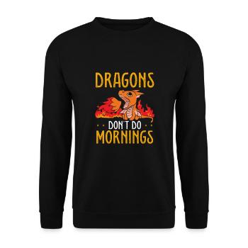 Les dragons ne font pas un lendemain - Sweat-shirt Unisexe - noir - Devant - Alina (178cm) & Michal (187cm)