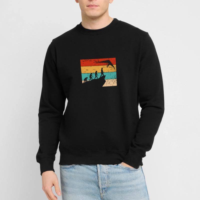 Retro kite flight evolution Unisex Sweatshirt