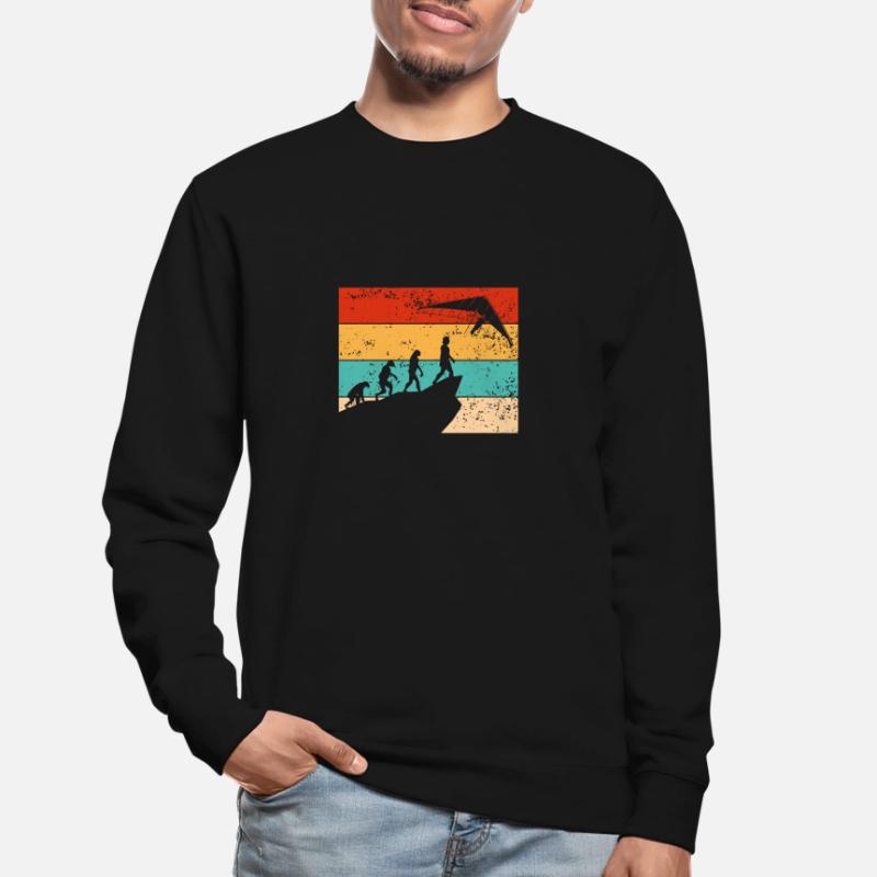 Retro kite flight evolution Unisex Sweatshirt