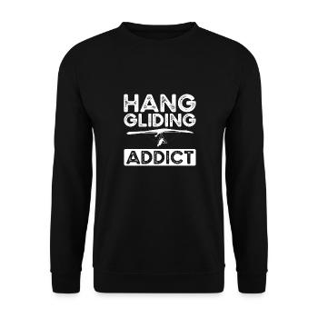Drachenflieger süchtiger - Unisex Pullover - Schwarz - Vorne - Alina (178cm) & Michal (187cm)