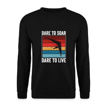 Dare to climb up, dare - Unisex Sweatshirt - black - Front - Alina (178cm) & Michal (187cm)