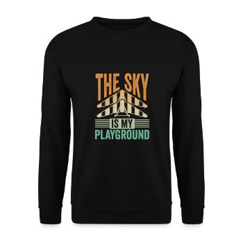 Le ciel avec des planeurs est mon terrain de jeu - Sweat-shirt Unisexe - noir - Devant - Alina (178cm) & Michal (187cm)
